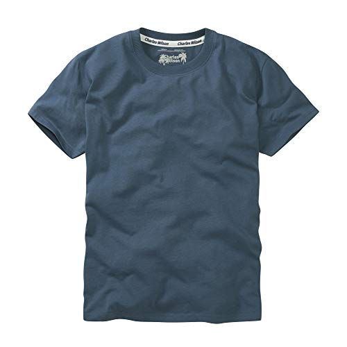 Charles Wilson Men's 5 Pack Midweight Crew Neck T-Shirt (Medium, Dark Essentials 43) #TOP2