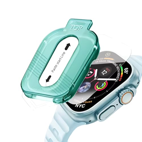 Image of Tempered Glass Screen Protector for Apple Watch Ultra 1 and Ultra 2 (49mm) with Dust Free Easy Application - Premium 9H Hardness Screen Guard for Apple Watch Ultra (49mm) (Pack of 1)
