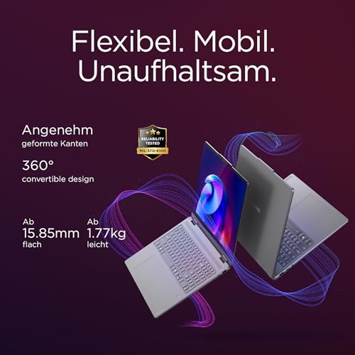 Lenovo Yoga 7i 2-in-1 Laptop | Copilot+ PC | 16 2.8K WUXGA OLED | Intel Core Ultra 7 | 32GB RAM | 1TB SSD | Intel Arc Grafik | Win11 | QWERTZ | inkl. Yoga Pen | 3 Jahre Garantie Exklusiv bei Amazon