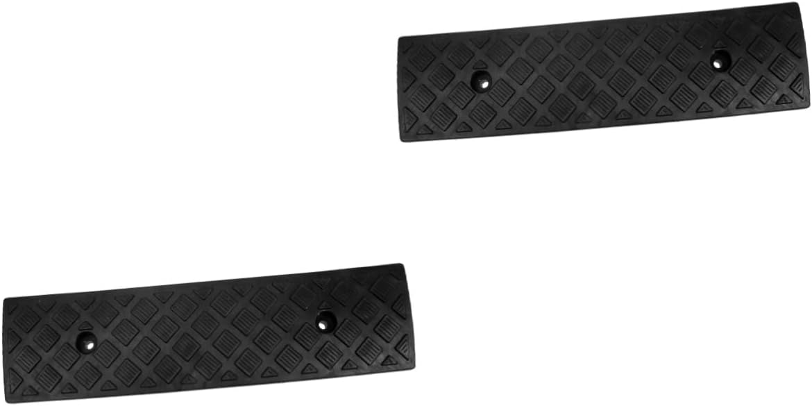 DOITOOL 2pcs Plastic Driveway Ramp for Cars and Motorcycles High Loading Ramp for Garage and Loading Dock - Design Heavy-Duty Plastic Material