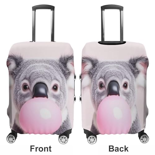Washable Luggage Cover Protector Suitcase Anti Scratch Covers Travel Luggage Cover Suitcase Protector (Bubble Gum Cute Funny Koala (3))3