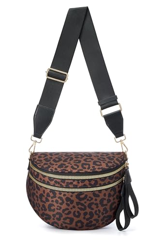 Image of FEIBOON Spacious Nylon Crossbody Bag Bum Bag Handbags Wallets Purses Trendy Shoulder Bag for Women