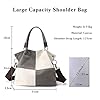 CORIOS Damen Schultertasche Canvas Handtasche Große Kapazität Umhängetasche Casual Tragetasche Multifunktionale Tote Beutel Henkeltaschen für Schule Arbeit Reise Shopper Grau #2