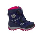 Sohle: PU-Laufsohle Killtec Unisex-Kinder Bjarki Jr Schneestiefel, Blau (dunkelnavy/Neon Pink/Light Turquoise), 28 EU