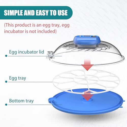 MEKILYN (JGT360) Bandeja de raças pesadas de ganso jumbo com capacidade para 10 ovos para incubadora