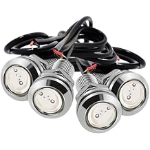 4Pcs 18mm DC 12V Eagle Eye Cob LED Car Fog DRL Daytime Running Light Door lights Reverse Parking Tail Driving Lights Headlights Small bulb use for car and motorcycleBlue