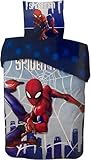 100% Coton Parure Housse de Couette 140 x 200 cm Spiderman  1 x Housse d\'oreiller 65 x 65 cm (sp9022-sp)