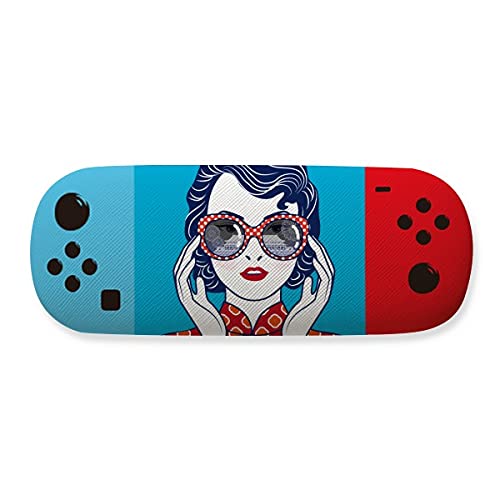 Étui de rangement pour lunettes culture chinoise femme bleue boîte rigide de protection monture