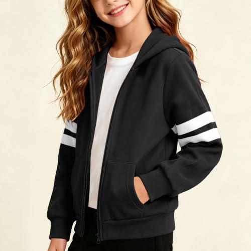 Hoodies for Girls Fashion Fleece lightweight Zip Up Hooded Sweatshirt - image 3