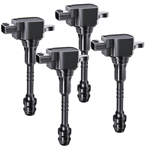 Motorevo 4PCS Ignition Coil Pack Compatible with Nissan 1.8L 1.8 L4 Sentra Almera 2002 2003 2004 2005 2006, Replace UF351 UF-351 UF548 5C1394 521745 224336N015 224486N015