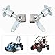 2 Stück Achsschenkel, 17 Mm 3 Bolzen Vorderrad Nabe Lagerflansch Achsschenkel Spindel Ersatz für 5 Zoll Reifen Go Kart ATV Quad Bike Zubehör