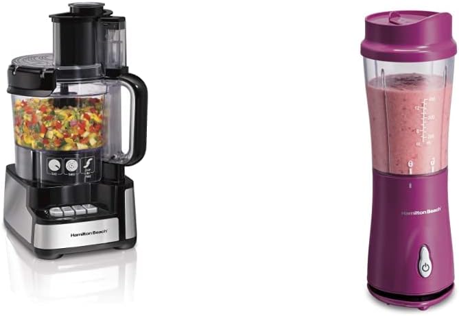 Hamilton Beach Stack & Snap Food Processor and Vegetable Chopper (70725A) and Portable Blender for Shakes and Smoothies (51131) - Thumbnail 2