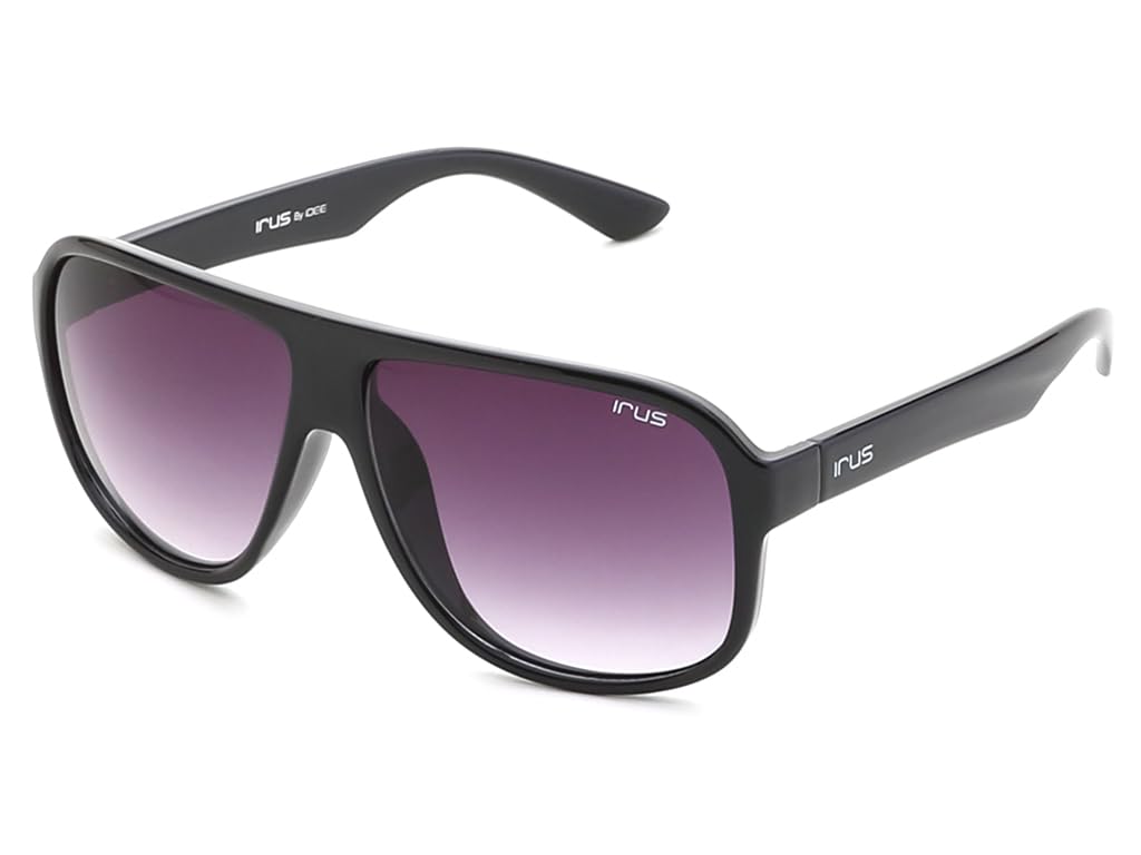 irus 100% UV protected sunglasses for Men | Size- Large | Shape- Square | Model- IRS1228C1SG (Black)-picture-39
