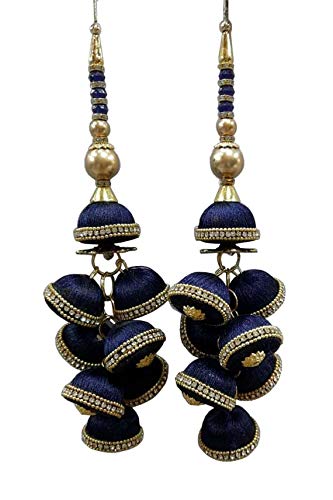 12 Color Thread Bridal Blouse Accessories Cloth Tassels Beaded Dress Sewing Sari Dress Material Saree Latkans-Length 7.5 Inches-Price For A Pair #TOP28