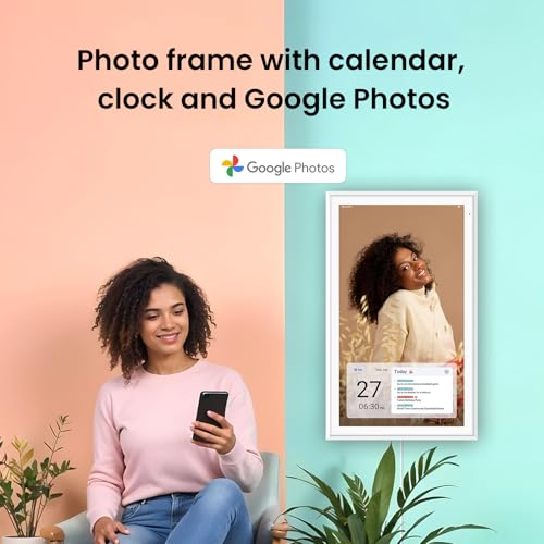 Image of Apolosign 27-inch Digital Calendar & Smart Family Wall Planner, No Subscription, Calendar & Dashboard Dual-Mode System, Shared Touchscreen Display with Calendar Sync, Chore Charts & Family Scheduling Hub, Wall Mount Included (White)