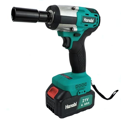 Chave De Impacto 13mm Brushless 500nm 2 Baterias Portátil Hanabi