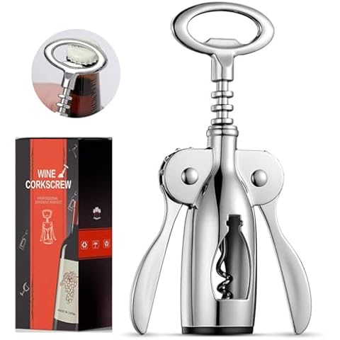 Tunyet Wine Opener with Multifunctional Bottle Openers, Premium Zinc Alloy 2-in-1 Wine Bottle Opener Cover