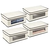 CAJA APILABLE: La caja para organizar ropa se puede apilar y crea capacidad de almacenaje para ganar espacio en el armario y la cómoda. Además, la tapa abatible protege el contenido del polvo.