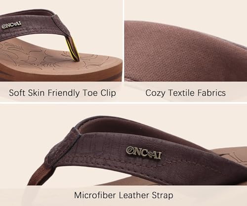 Image of ONCAI Women's Platform Wedge Flip Flops Trendy Dressy Womans Summer Flatform Chunky Heel Sandals with Comfortable Walking Outdoor Rubber Soles (US Size 5-11)