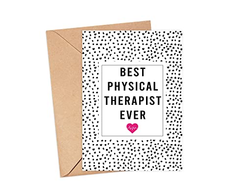 Walzzoo Best Physical Therapist Ever Card - Physical Therapist Card For Physical Therapist Doctor Appreciation Card