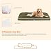 HMTOPE Orthopädisches Hundebett, Hundematte im Doppelstock-Design, Waschbar Hundekissen, Abnehmbar Hundekorb, 105 cm für Mittelgroße Hunde, Olivgrün