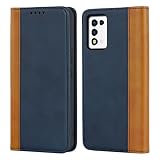 Ｈａｖａｙａ 対応 ZTE Libero 5G III ケース A202ZT ケース 手帳型 docomo libero5g3 スマホケース au 耐衝撃 リベロ5g 3世代 カバー SoftBank カード収納 Y!mobile スタンド機能 レザー -ブルー＋イエロー