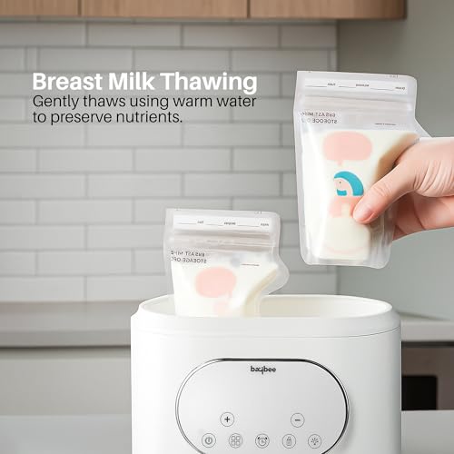 Image of Baybee Duowarm 10-in-1 Baby Bottle Warmer for Baby Milk & Food | Electric Double Bottle Sterilizer for Baby Products with LED Touch, Timer, Auto Shut-Off, Night Light - Defrost, Sterilize, Heater, Thawing & Steam Food