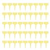 OUNONA 100stk.T-vorm plastic plantensteker steeketiketten beschrijven plantenbordjes (geel)