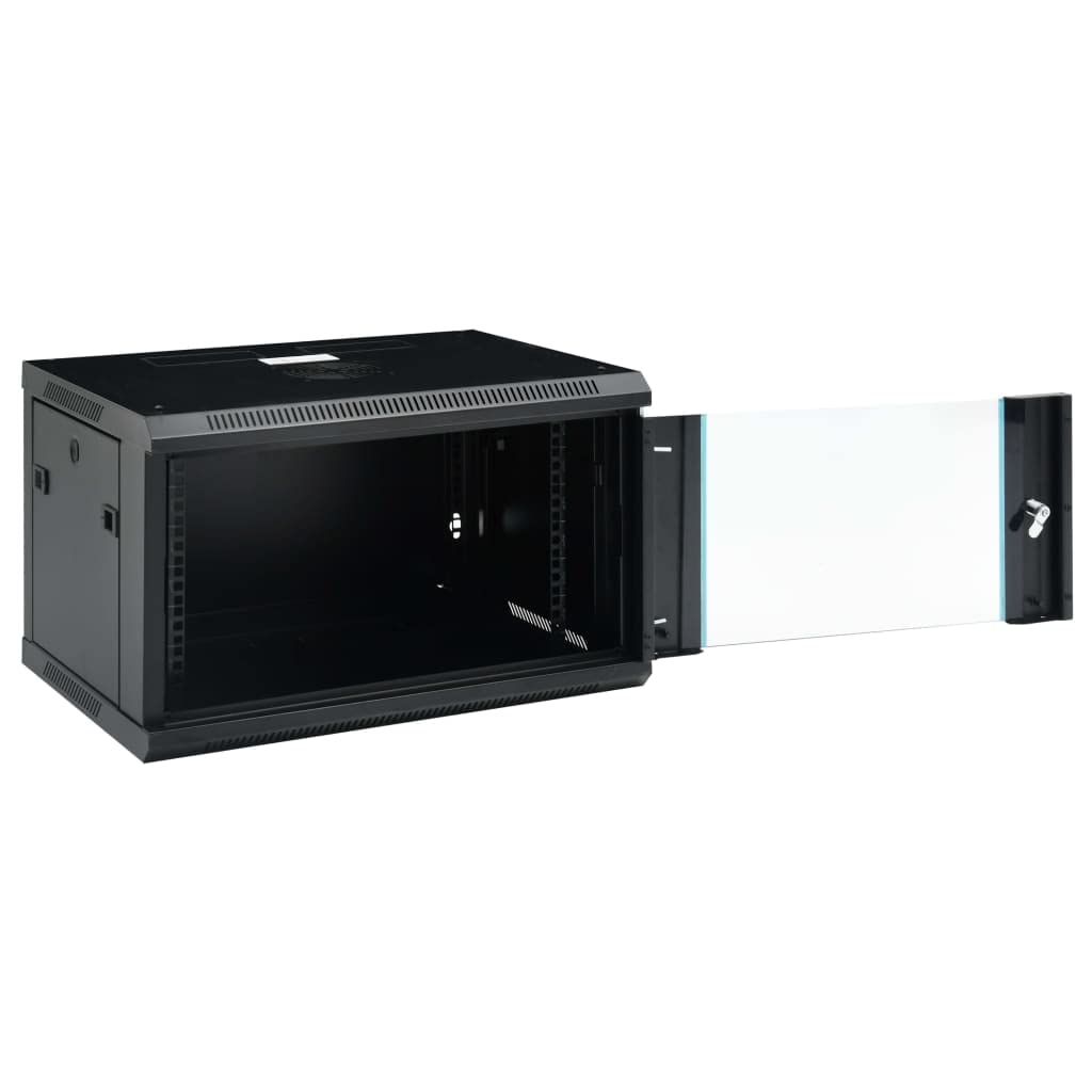 Armoire Réseau, Armoire Serveur Baie de Serveur Coffret Boit de Réseaux Mural 6U 19" IP20 600x450x375 mm