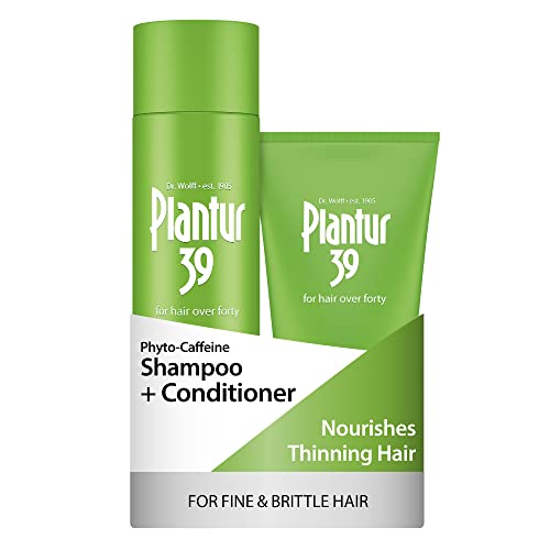 Plantur 39 Fine and Brittle Hair Shampoo and Conditioner Bundle I Promotes Na...
