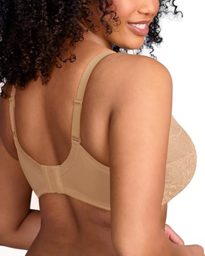 Image of HSIA Minimizer Bras for Women Enchante Full Coverage Underwire Bras Plus Size Lifting Floral Lace Bra for Heavy Breast