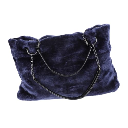 Sac à bandoulière en peluche femme grand format style féminin souple
