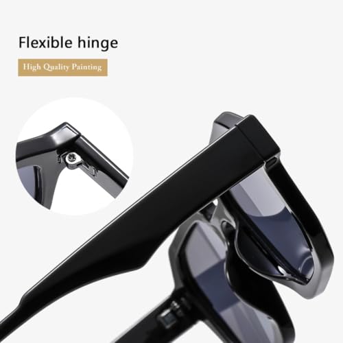 Lunettes de soleil double pont style rétro protection UV400 mixte - 4