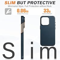 SHIELDON Lederhülle für iPhone 15 Pro 6,1" 5G 2023, Marineblau – Ansicht 6