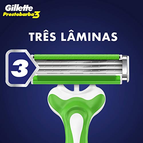 Aparelho de Barbear Descartável Gillette Prestobarba3 Sensitive Leve 8 Pague 6