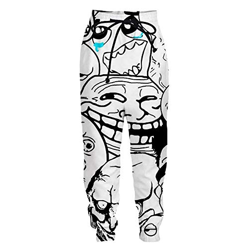 Europäische und amerikanische Comic Casual Set Unisex Lustige 3D-Drucke Hoodies Sweatshirt Kordelzug Jogginghose