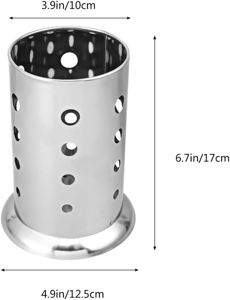 Stainless Steel round Hole Chopsticks Holder for Kitchen Counter Storage