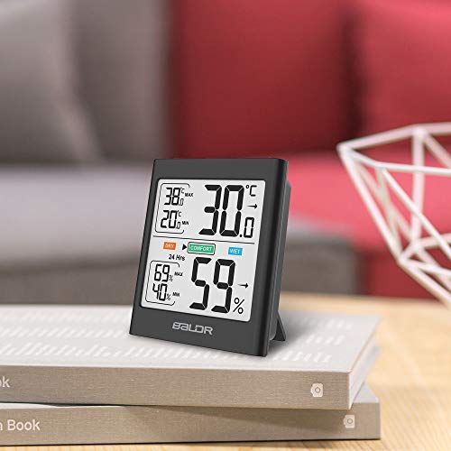 BALDR Digital Indoor Thermometer & Hygrometer - Compact and Versatile Design with Motion Activated Backlight, Accurate Temperature Monitor & Humidity Gauge - Thumbnail 4