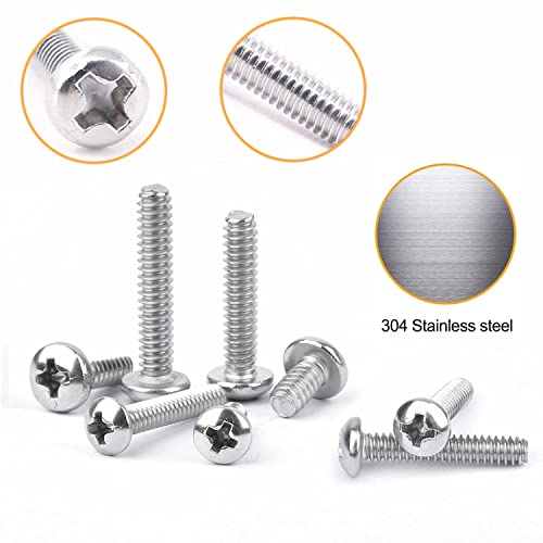 Vis à métaux à tête cylindrique de précision acier inoxydable 304 robuste UNC - 4