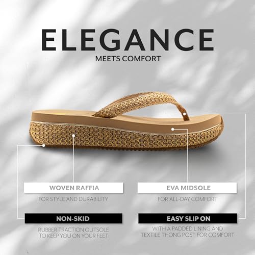 Image of VOLATILE womens Palau Woven Thong Platform Sandal