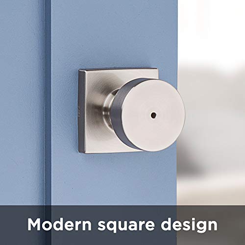 Kwikset 97300-938 Pismo Privacy Square Modern Door Knob, Satin Nickel #TOP2