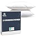 Produktbild Kissenschoner 40x80 - 2er Set Wasserdichter Kissenbezug 40 x 80 mit Reißverschluss - Oeko-Tex Zertifiziert - Twinzen-Technologie Kissenschutzbezug 40x80 cm Weiß