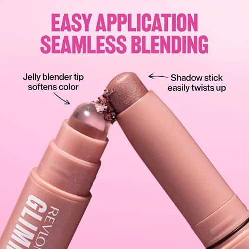 REVLON Glimmer Shadow Multi-Stick, Eyeshadow, 103 Main Character | Multi-use shadow delivers all-day, fade-resistant color. Crease-proof, and waterproof. Built-in primer + jelly blender tip. - image 4