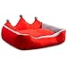 PAPITLULU Pet Bed for Dog and Cat Rectangle Plush Self-Warming Crown Puppy Sofa Mat Cushion, Red Crown