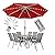 PULIVIA Umbrella Lights Patio Outdoor Strings Lights with 104 LEDs 8 Lighting Modes Remote Control, Battery Operated Waterproof Umbrella Lights 2024 Upgraded, Warm White Battery not Included