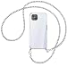 Produktbild mtb more energy® Handykette kompatibel mit Oppo Reno4 Z 5G, Oppo A92S (6.57'') - Metallkette (Silber) - Smartphone Hülle zum Umhängen - Anti Shock Full TPU Case