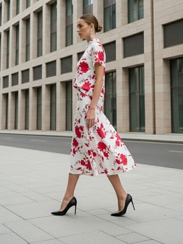Image of PURVAJA Women's Regular Midi Printed Co-Ords