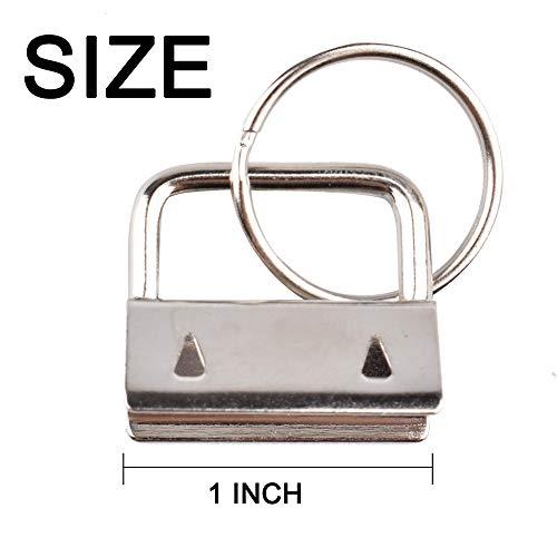 Ewonice Glass Running Pliers And 40 Pcs 1 Inch Fob Chain Wristlet Hardware With Key Ring (Key Fob With Pliers) #TOP1