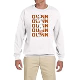 White Texas Quinn Ewers Text Pic Crew Neck Sweatshirt Adult Small