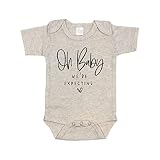 Surprise Pregnancy Announcement for Grandma and Grandpa | Oh, Baby We're Expecting Infant Bodysuit (0-3 month, Natural)